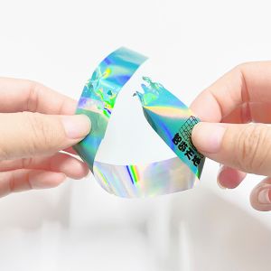 Plastic Glitter Party Wristbands Fashionable Custom Adjustable Size