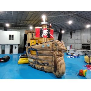 Customized PVC Inflatable The Pirate Ship Inflatable Obstacle Course Playground
