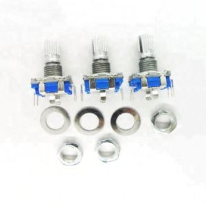 China Hot selling Rotary Encoder Coded Switch EC11 Digital Potentiometer With Switch Five-legged Long 15MM Plum on sale