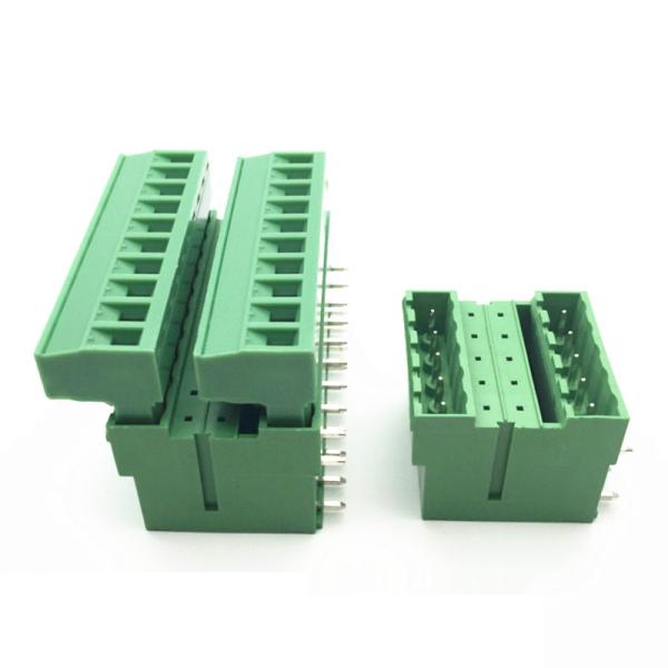5.08mm Pitch Dual Row PCB Pluggable Screw Terminal Blocks Plug + Angle Pin