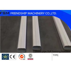 Aluminum Coil Downspout Pipe Roll Forming Machine With Decoiler
