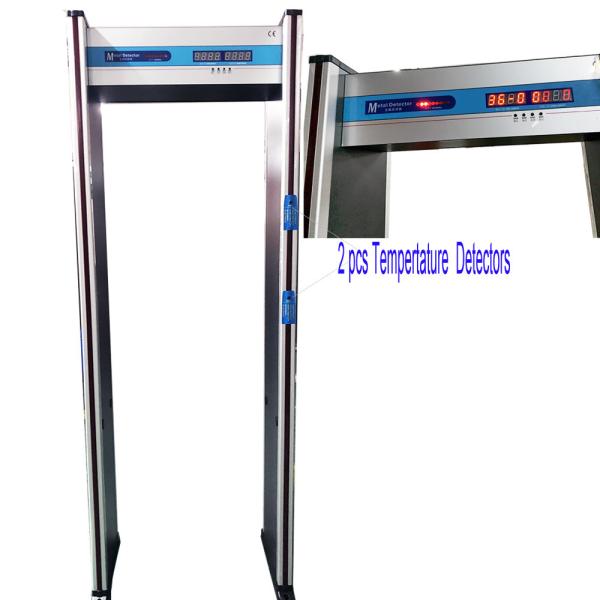 Stainless Steel Walk Through Metal Detector , Body Temperature Scanner MCD-200R