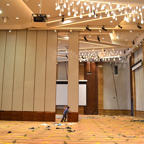 Conference Rooom Sliding Partition Walls Sound Proof Materials No Need Floor Track