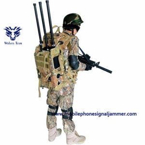 Internal Battery Backpack Jammer 6 Bands Frequency With External LCD Display