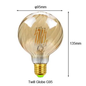 4W 6W Dimmable Large Globe Light Bulbs G150 G125 G95 Filament Bulb