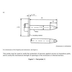 Rigid Test Finger Probe HT-I07 For Hazardous Parts
