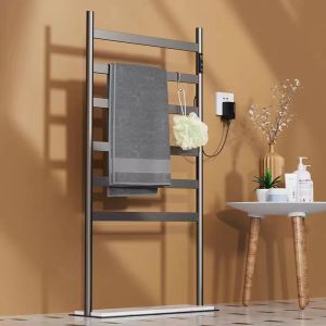 SUS304 Stainless Steel Floor Standing Ladder Bathroom Electric Heated Towel