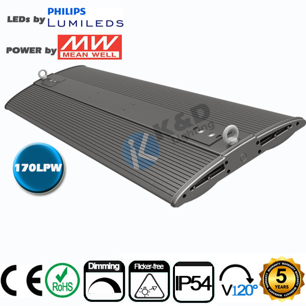 2ft 100W Commercial High Bay Lighting Fixtures Die Cast Aluminum Colorful