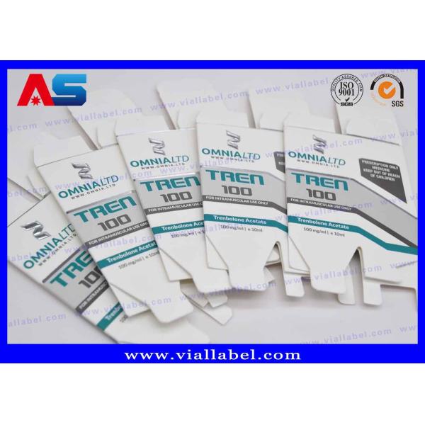 Bodybuilding Enanthate 250mg Injectable Peptide 10ml Box Silver Foil Embossed Panton Printing