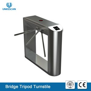 Vertical 3 Arm Tripod Turnstile Gate SS Surface Access Control For Security