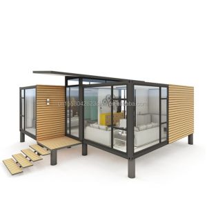 Modern Design Garden Container Steel Structure Wooden House Family Housing