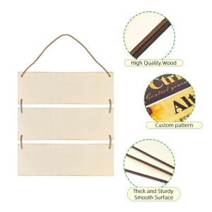 Sublimation Heat Transfer Blank Rectangular Wooden Signage Custom Shape Cut