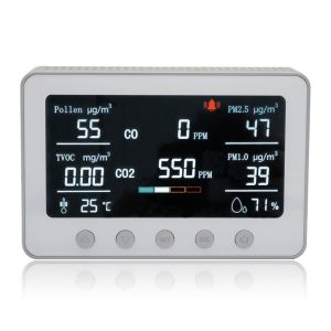 2.4GHz WiFi Indoor Smart Air Quality Monitor PM2.5 PM1.0 For Schools &