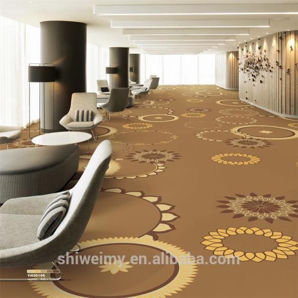 Buy Fireproof sunflower pattern wall to wall plain commercial carpet at wholesale prices