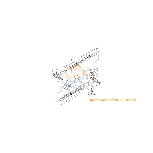 205-63-02521 Arm Cylinder Assembly Assy PC200-6 Stick Cylinder For Komatsu Replacement Parts