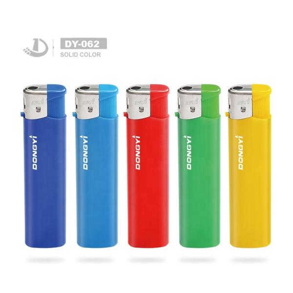 Dy-062 Type Electronic Slim Transparent Solid Color Disposable Cigarette Lighters