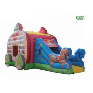 Commercial Princess Carriage Inflatable Combo Jumping Bouncer House