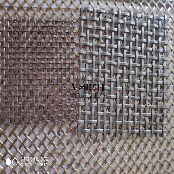 Stainless Steel Crimped Woven Wire Mesh For Hotel Decoration