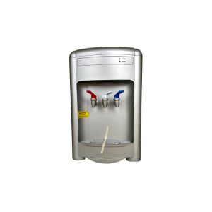 Quality Three Taps Countertop Water Cooler Dispenser Machine Silver Painting Color With External Heating Tank for sale