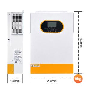 48VDC Output 5.5KW/6.2KW Solar Hybrid Inverter for On/Off Grid Frequency 50Hz