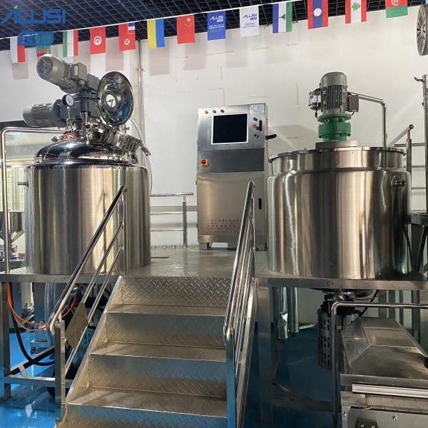 Buy Liquid Mixing Tank Cosmetic Cream Vacuum Emulsifying Mixer Equipment at wholesale prices