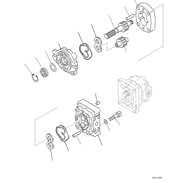 KOMATSU 705-41-07210 Parts PUMP(12+12)