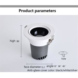 Ceiling Dimming Mini LED Spotlights 5W Power Consumption 5000K