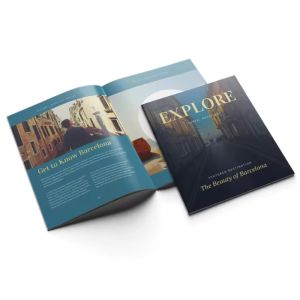 Customizable Glossy Paper Catalogue Brochures with Full Color Printing and