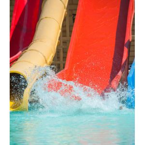 Exciting Barrel Sled Fiberglass Water Park Slide For Teenager