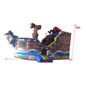 Commercial Grade Inflatable Dry Slide for Pirate Ship Theme