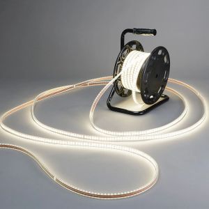 China Warm White Cold White 230V LED Strip Light IP65 5m Flexible With Plug on sale