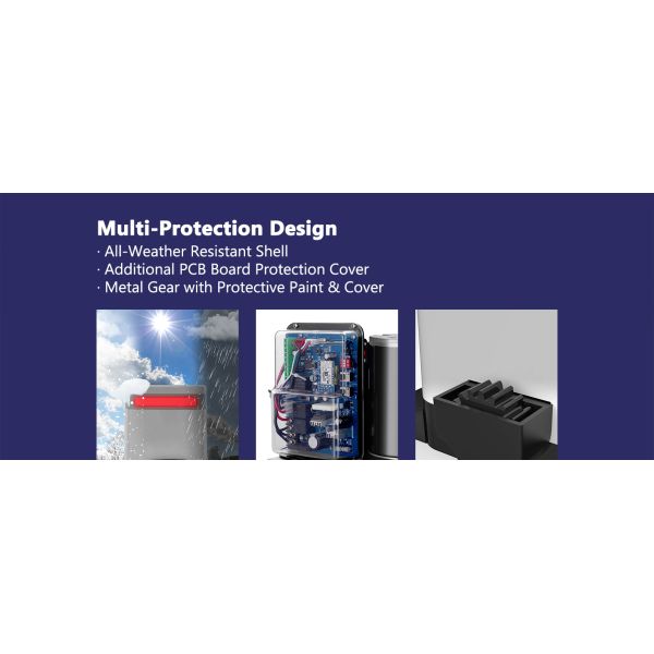 Remote Control Electric Sliding Gate Motor With Solar Panel WiFi Control Backup Battery