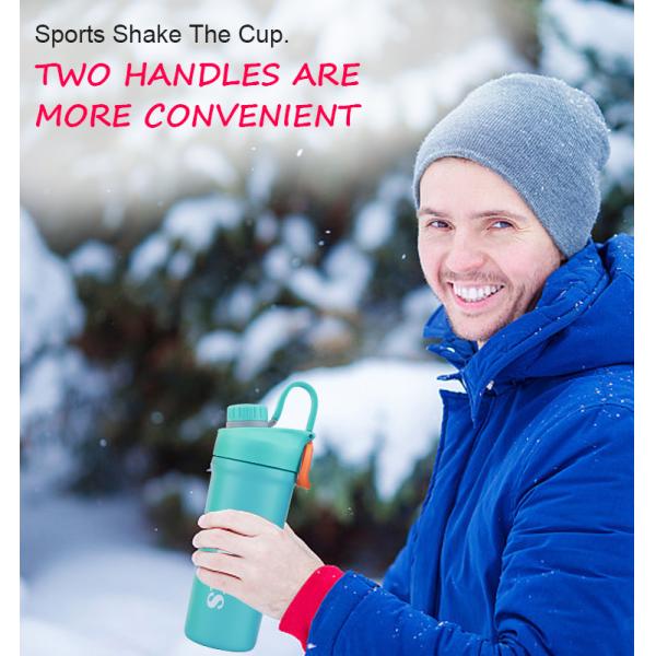 600ml Vacuum Flask Insulated Shaker Flask Hot Water Bottle Double Walled Travel Car Thermos Shake Cup