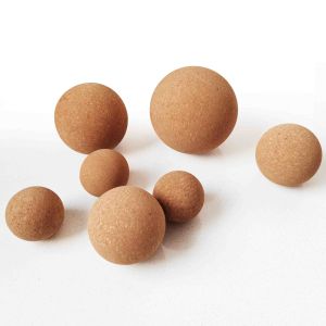 Dia 30mm Toxicless Cork Ball Stopper Lid For Borosilicate Glass Jar