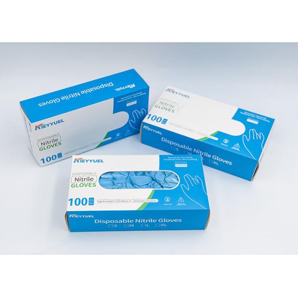 Buy Flexible Blue Disposable Nitrile Powder Free Medical Examination Gloves at wholesale prices