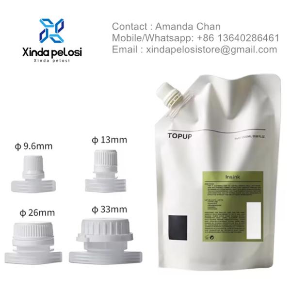 Buy Custom Size Liquid Food Packaging Stand Up Pouch Plastic Spout Cap From Guangzhou at wholesale prices