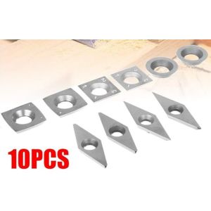 10PCS Sets Woodturning Carbide Inserts Including Round / Square / Diamond Shape