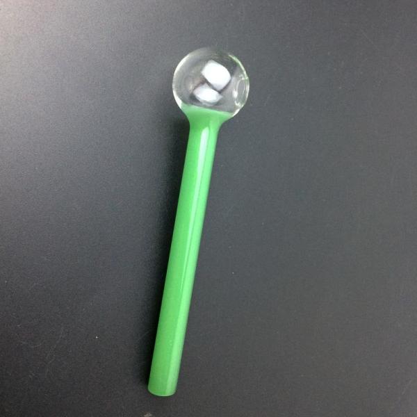 Borosilicate Glass Smoking Pipe / Smoking Oil Burner Pipes 10cm Round Shape