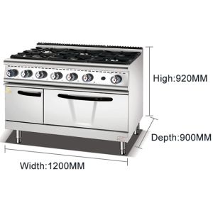 Commercial Stainless Steel Gas Restaurant Cooking Equipment 176kg Heavy Duty Gas