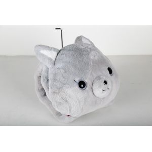 Grey Color Huggable Soft Plush Toys Customized Logo Ultra Soft Feeling