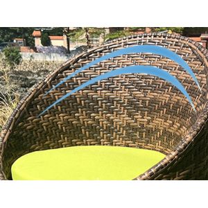 Egg Shape Modern Rattan Dining Set Patio Outdoor Rattan Wicker Furniture Sets