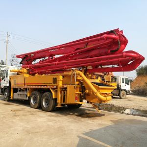 140m3/H 38 Meter Refurbished Putzmeister Boom Pump Truck 26ton Concrete Pump