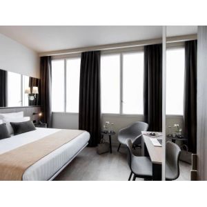 Algeria hotel style apartment furniture of laminate headboard bed with