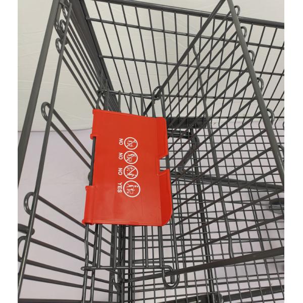 American Style 125L Warehouse Grocery Shopping Trolley With Collision Angle Tente TPR Wheels