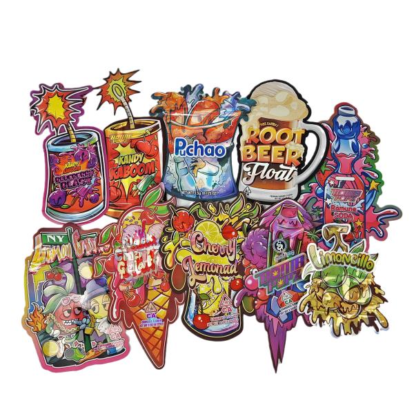 Digital Printing Bag 3.5G 1LB Soft Touch Holographic Pouch High Barrier Smell Proof Child Proof Zipper Stand Up Bags