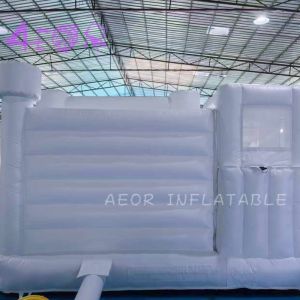 White inflatable bounce house combom inflatable castle kids bouncy house