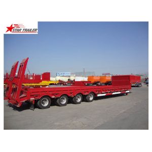 4 Axles Extendable Semi Trailer Front And Rear Hydraulic Type With Hidden Tires