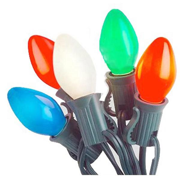 Buy 25ft Multi Color  Christmas Lights C7 Ip44 For Holiday Party Wedding at wholesale prices