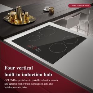 Three Burner Built In Induction Hob Cooktop 6100W Touch Control
