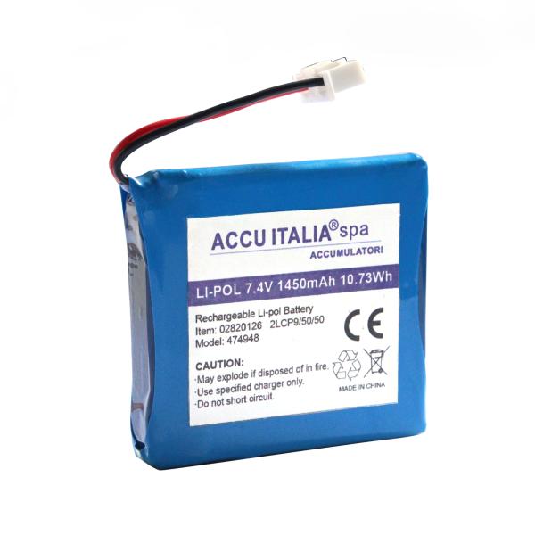 Factory Made Recharge 7.4 Volt Battery 02820126 1450mAh Lithium Battery Manufacturing Line 10.73Wh Rechargeable Lipo Battery